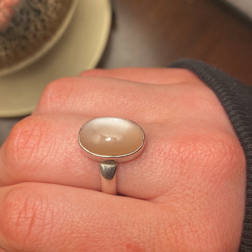 Sterling Silver Sunstone Statement Ring - image 4